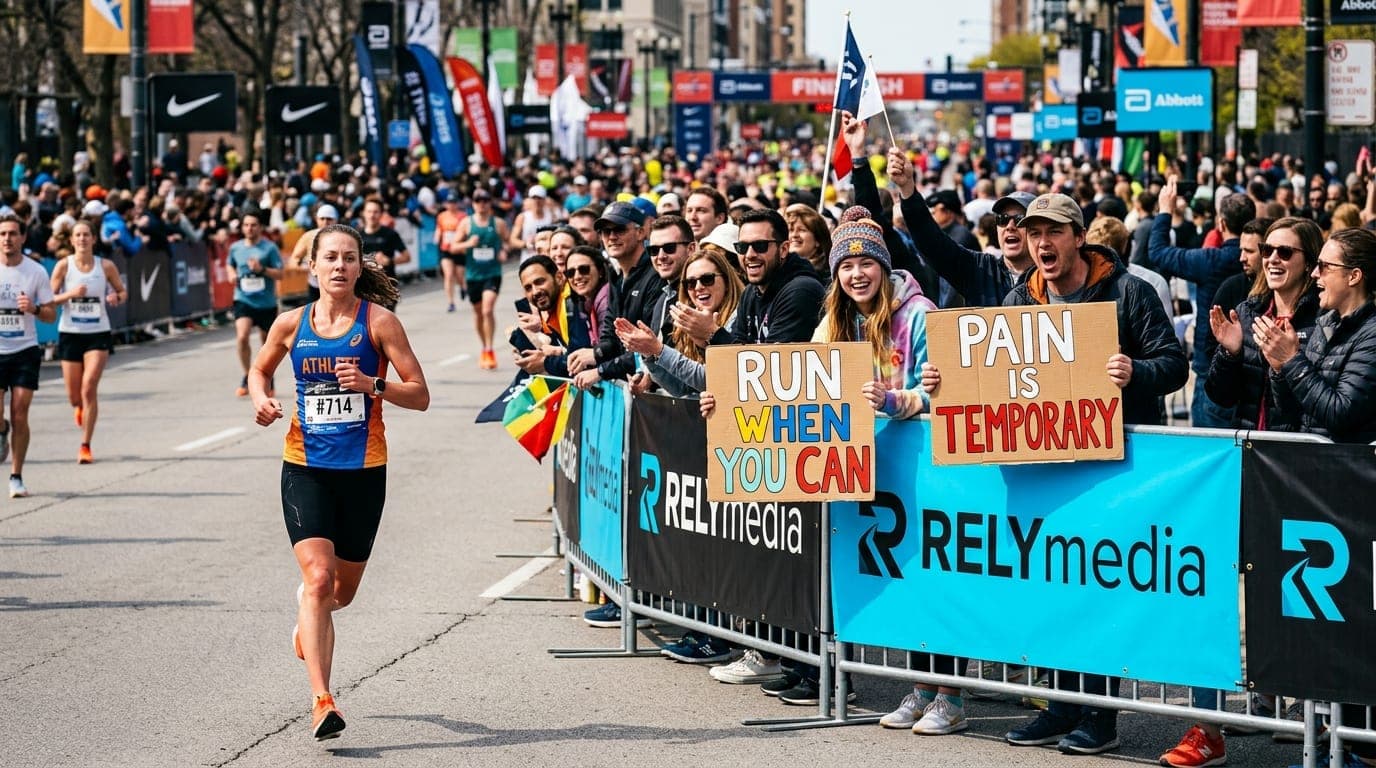 Marathon runners at race