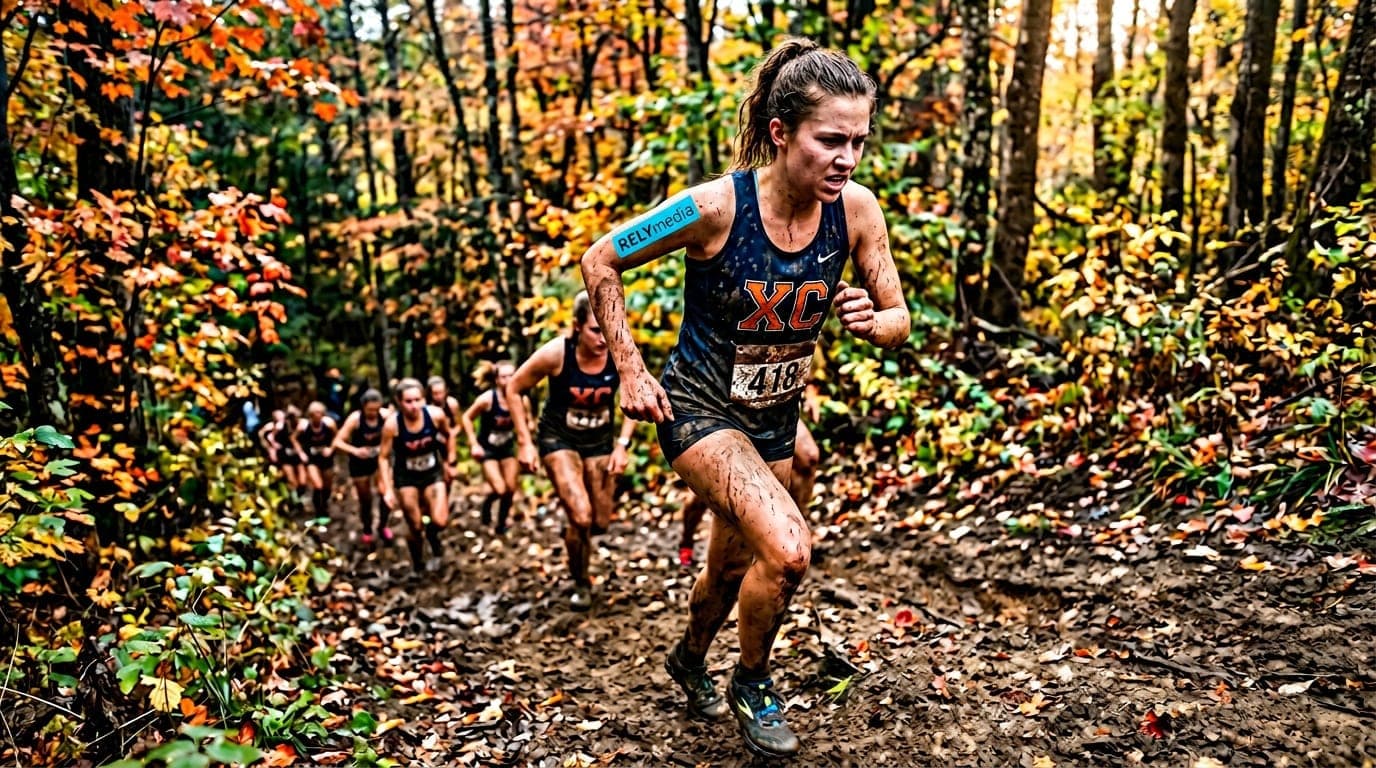 Cross country runners on trail