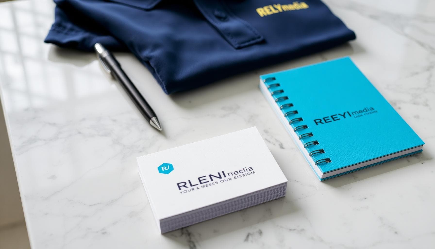 Branded cleaning business cards with slogan