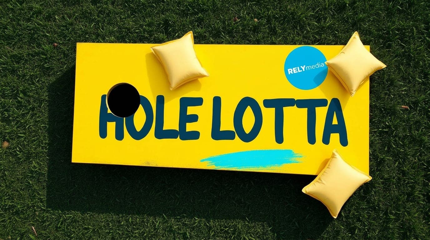 Cornhole tournament board setup