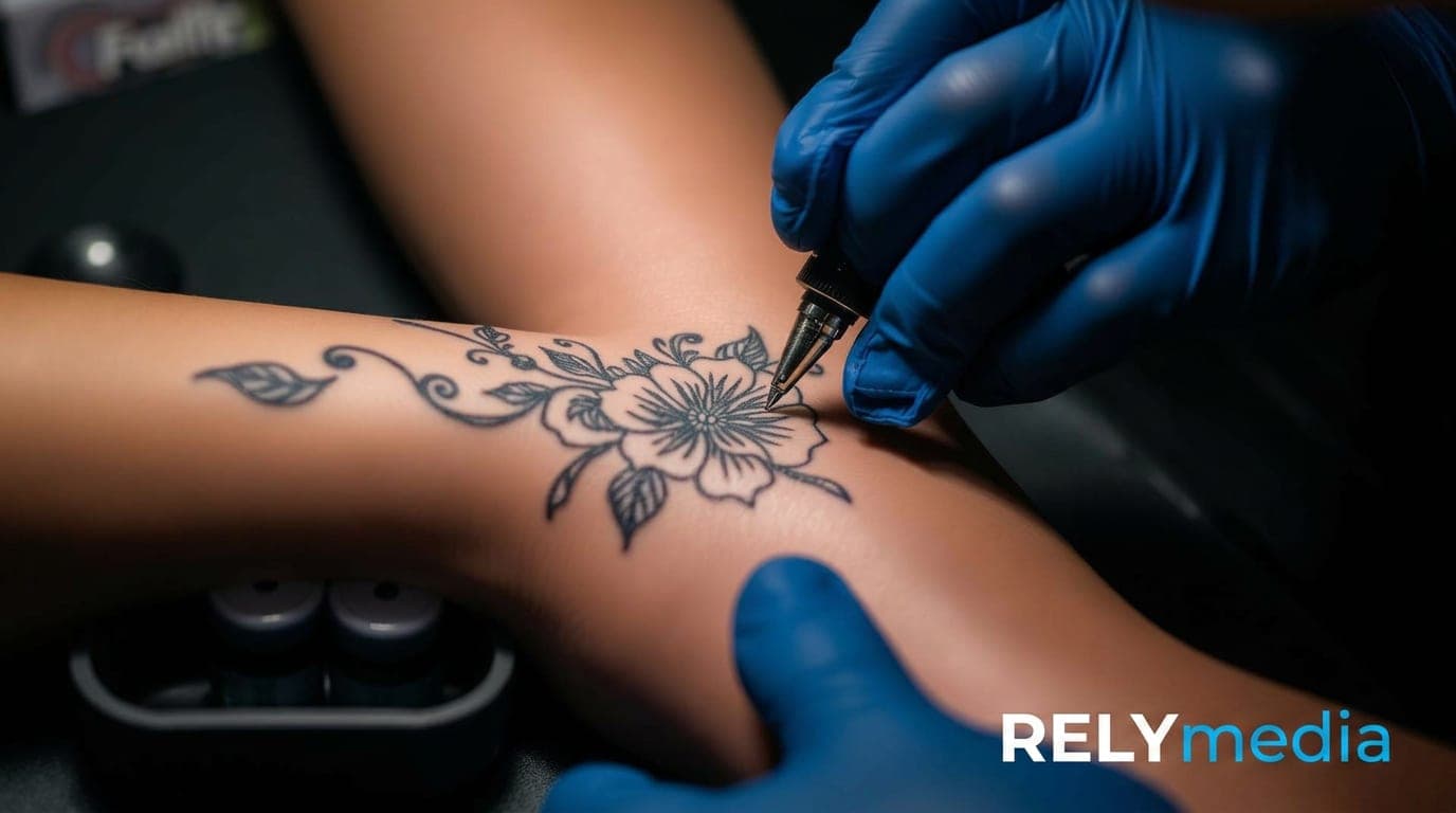 Creative tattoo shop names — artist at work