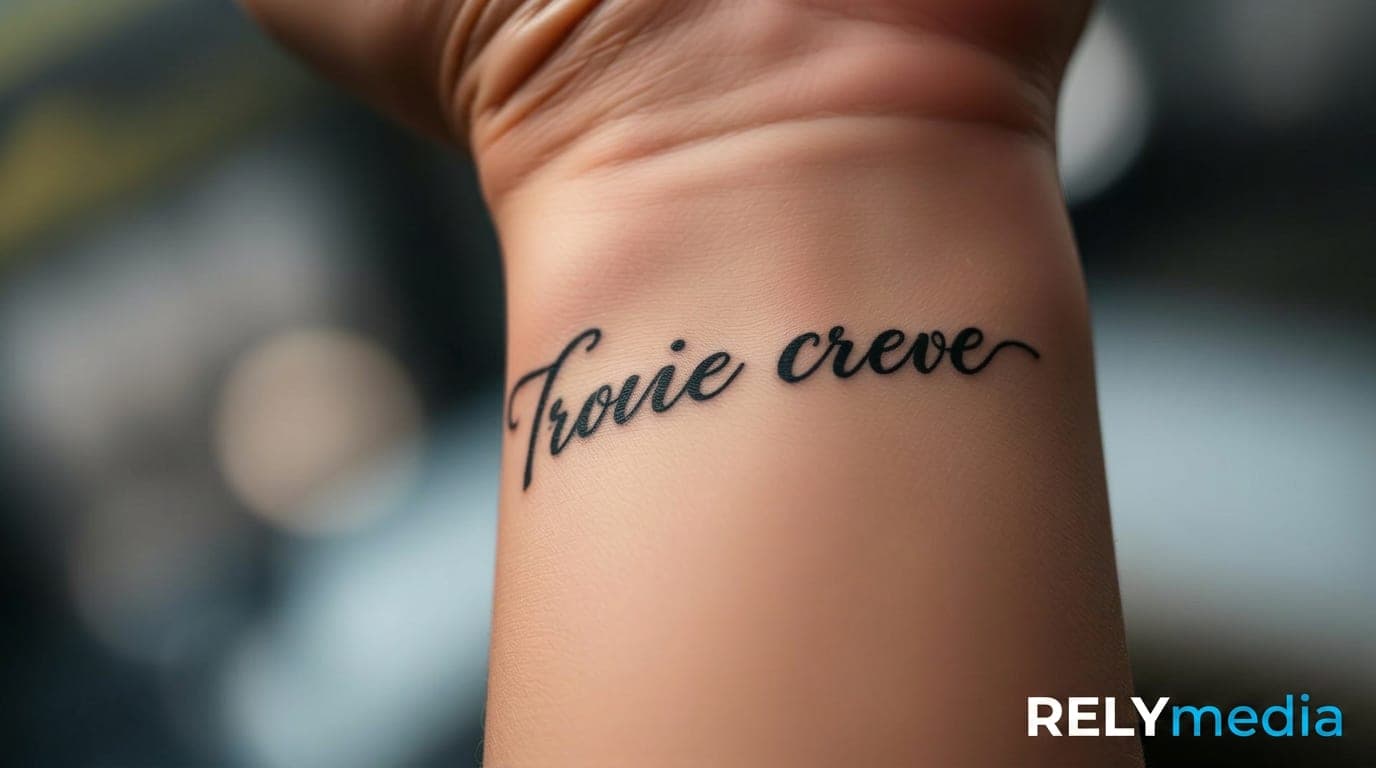 Name branding tattoo ideas — script lettering and banner tattoos
