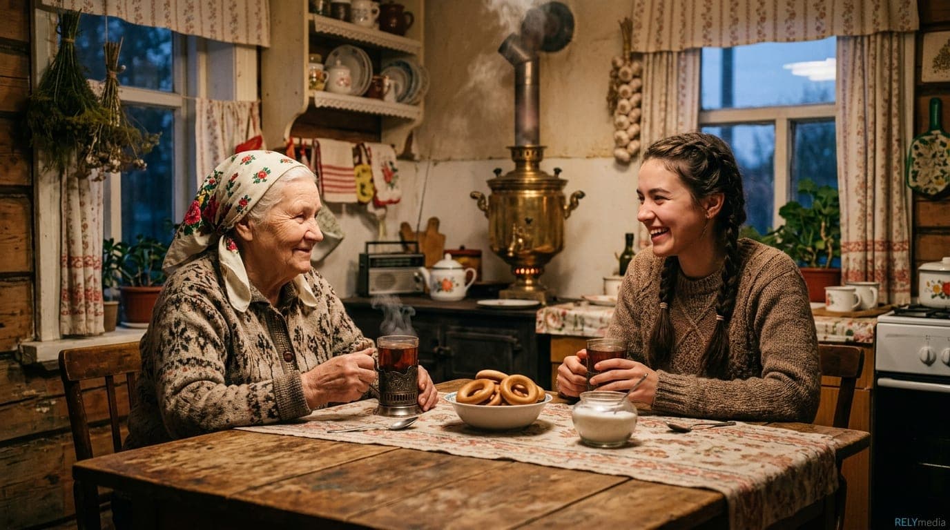 Russian kitchen conversation