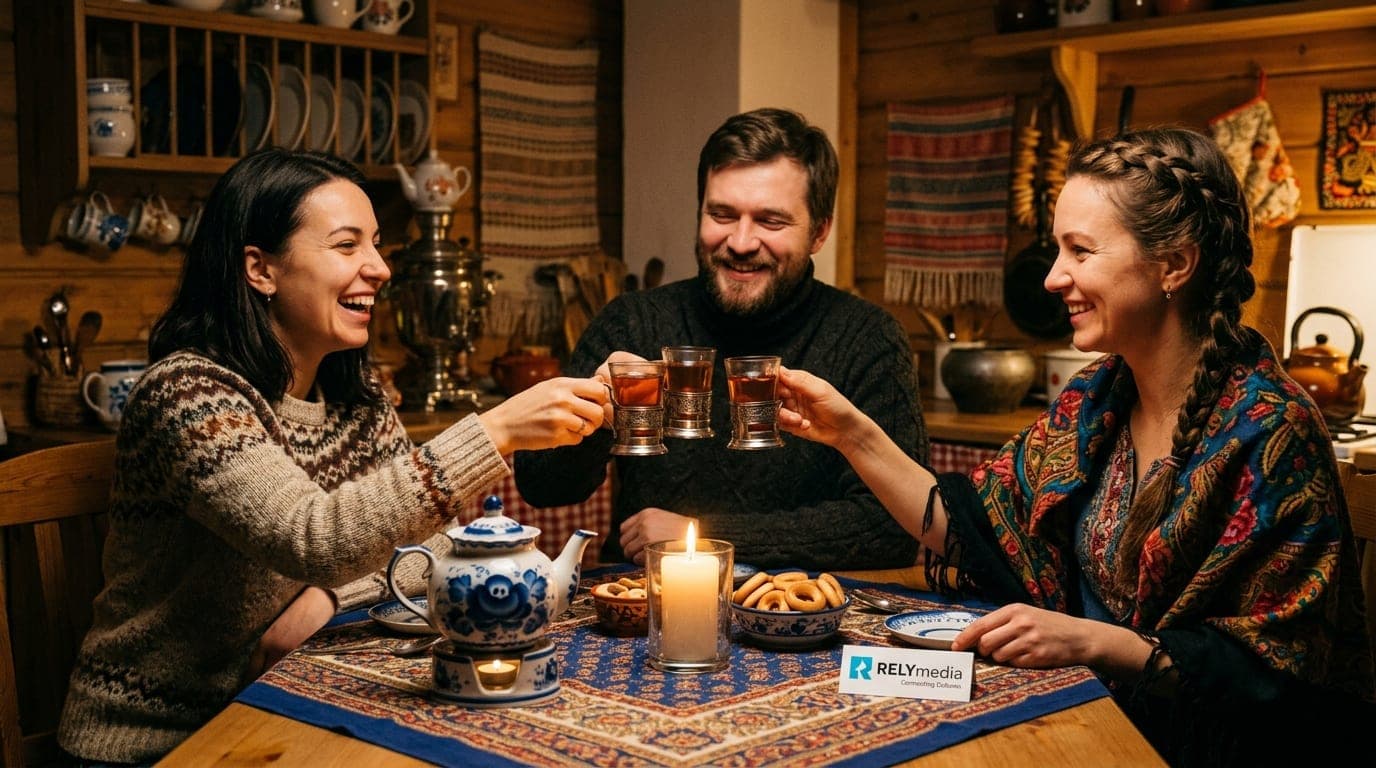 Russian toast at a celebration