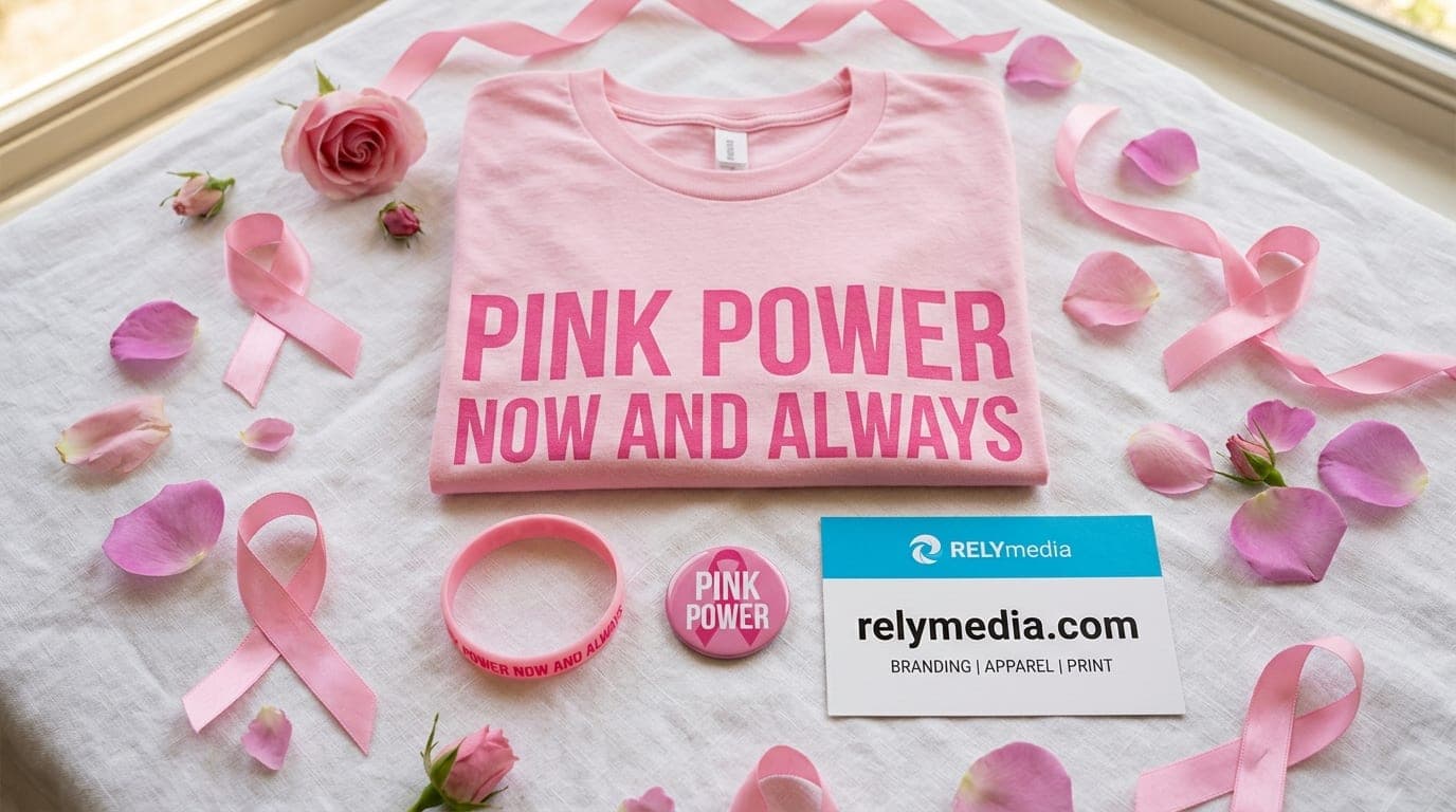 Custom breast cancer awareness merchandise and apparel