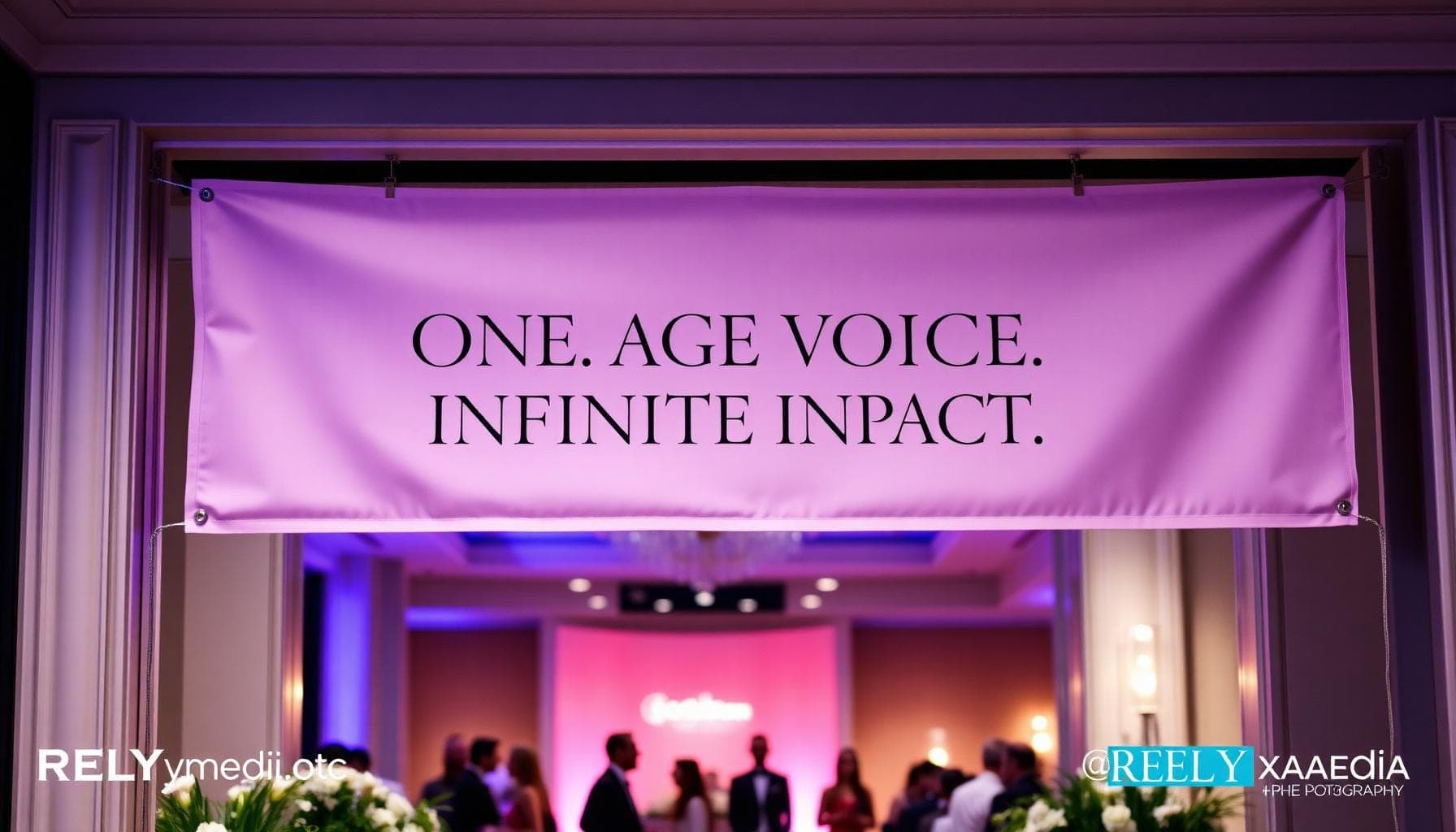 Beauty pageant banner with custom branding