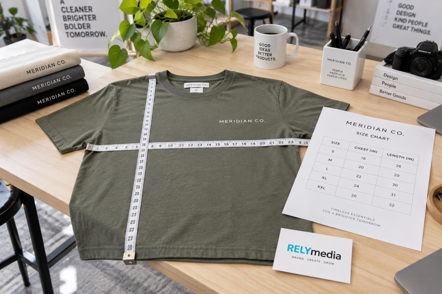 Measuring a women's t-shirt flat for accurate sizing