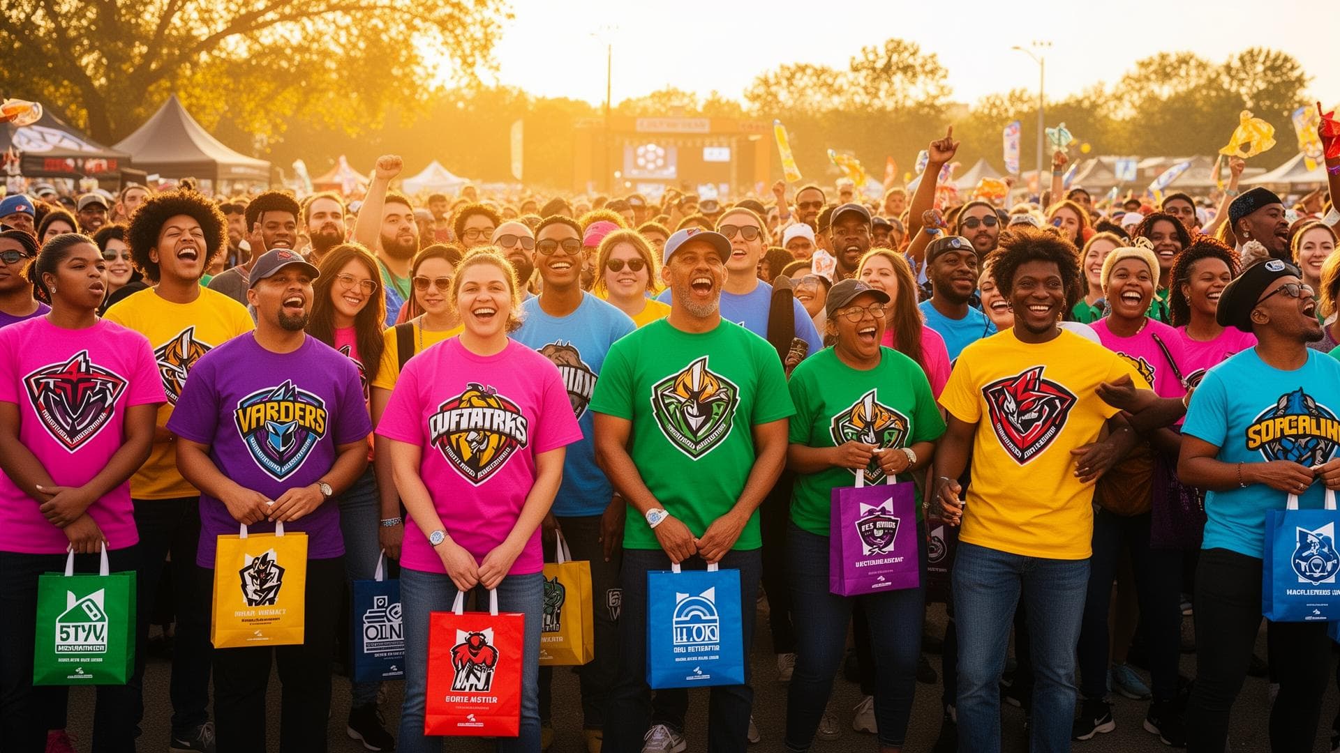 Screen-printed t-shirts for groups, events, and businesses