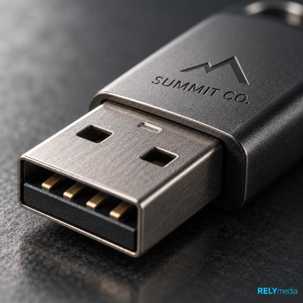Close-up of USB connector contacts