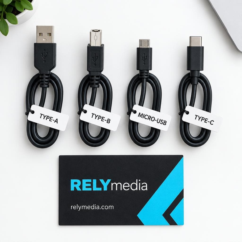 USB connector types compared side by side