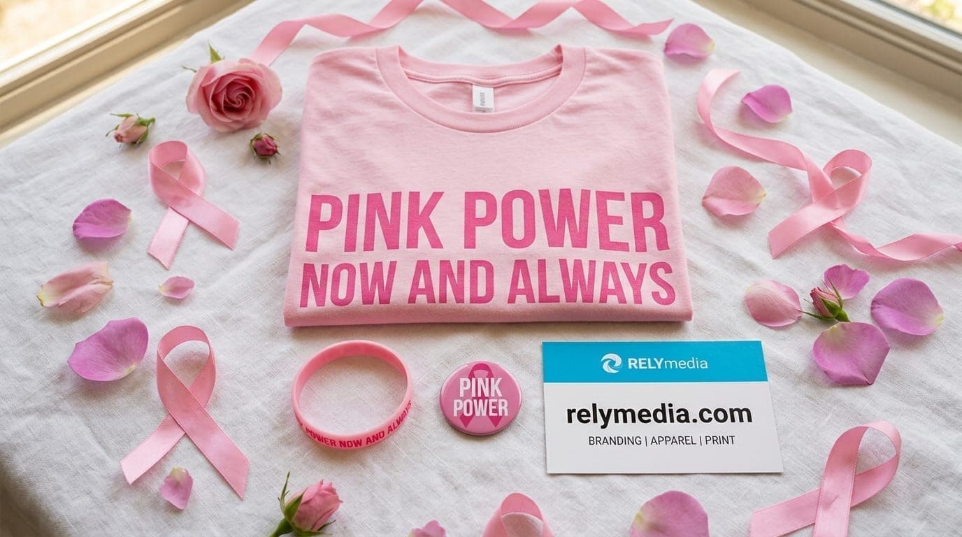 Custom breast cancer awareness merchandise and apparel