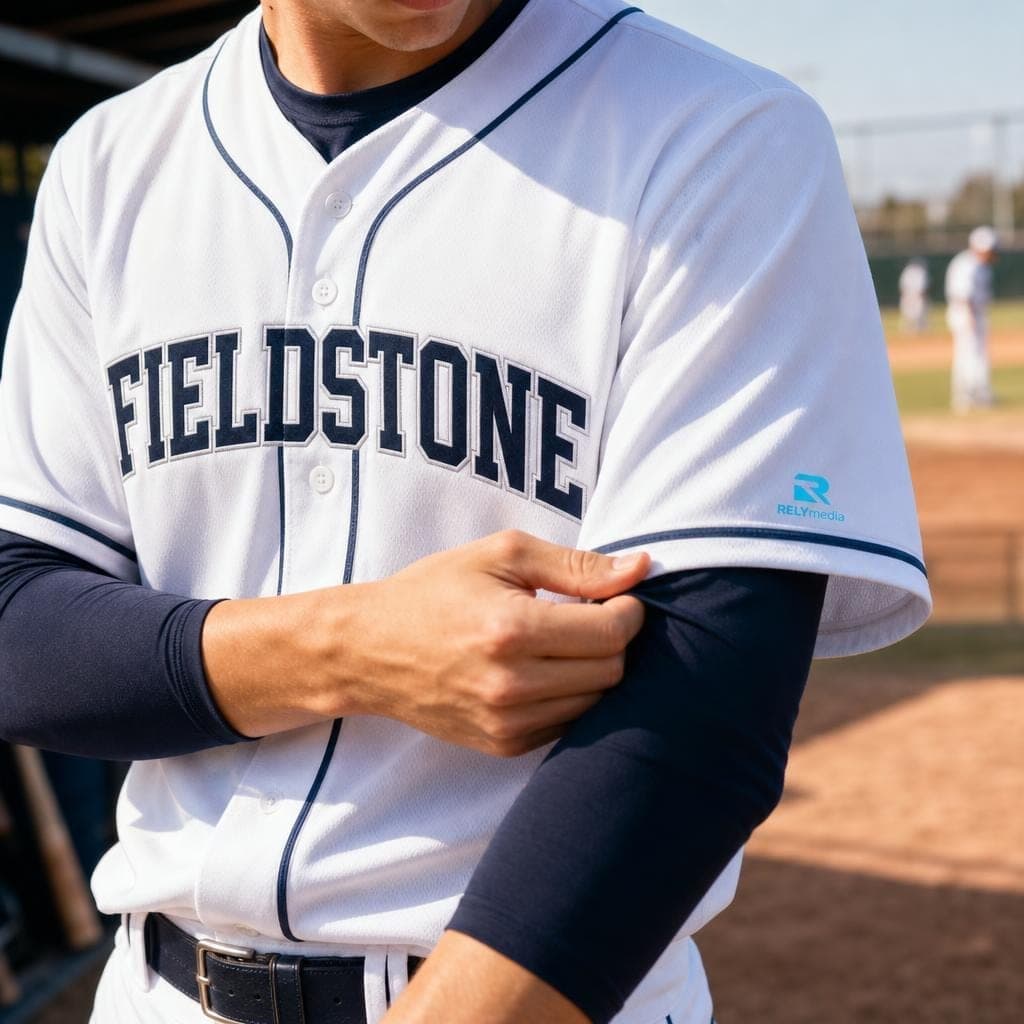 Supporter wearing a custom baseball fan shirt in the stands