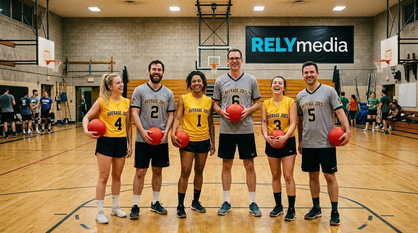 Funny dodgeball team names β squad laughing on court