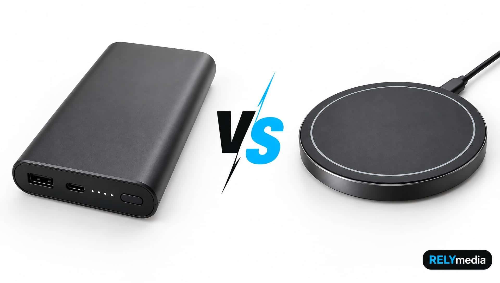 Difference between a power bank and a wireless charger