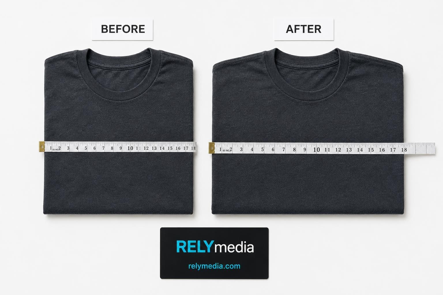 Polyester shrinkage test โ measuring performance shirts before and after washing