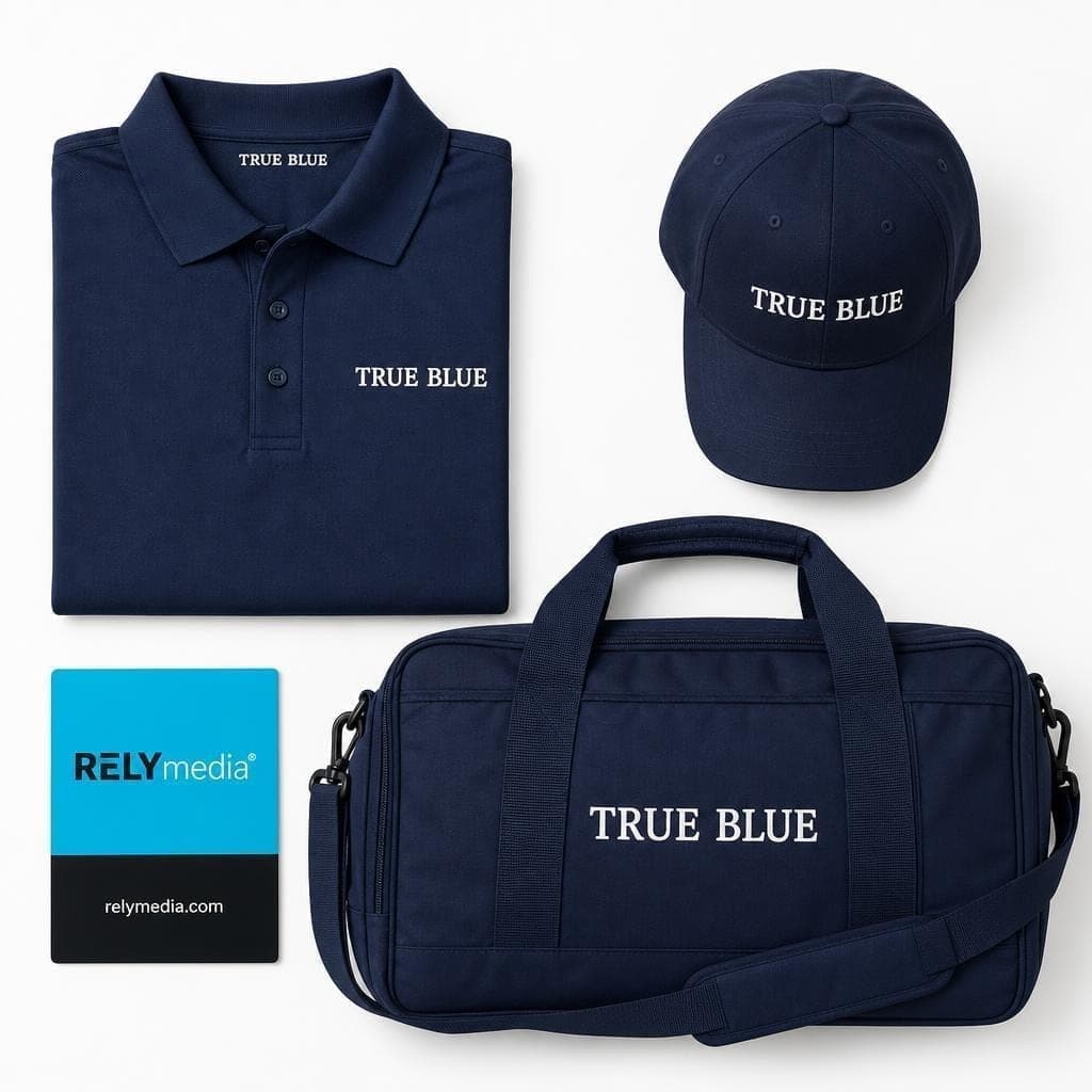 Police uniform flatlay for custom apparel