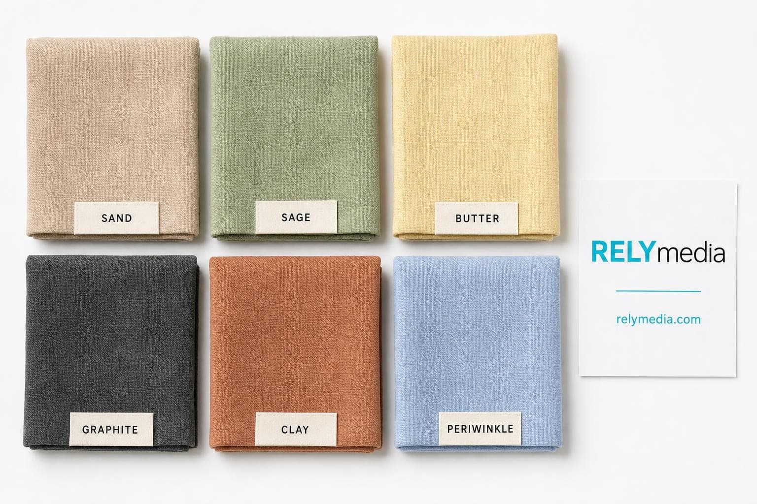Comfort Colors swatches laid out by shade