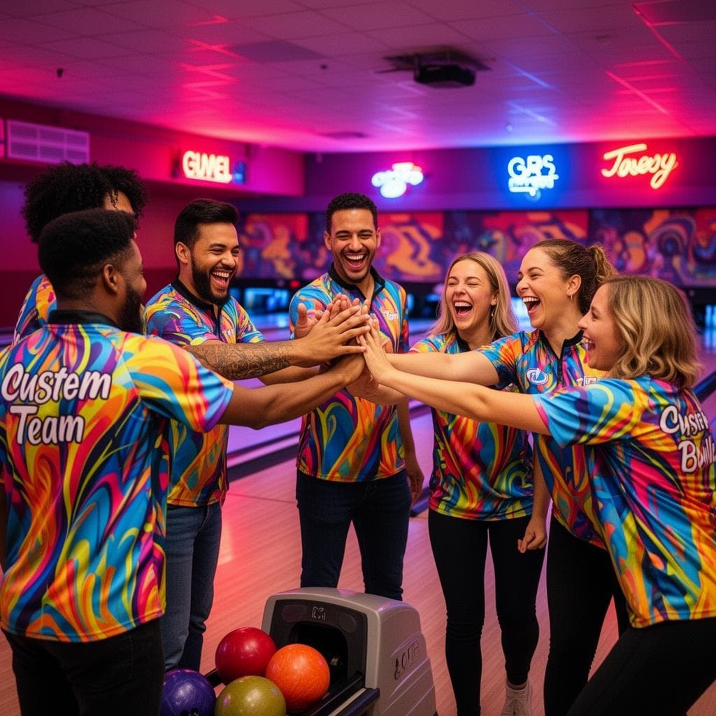 Bowling team at the lanes